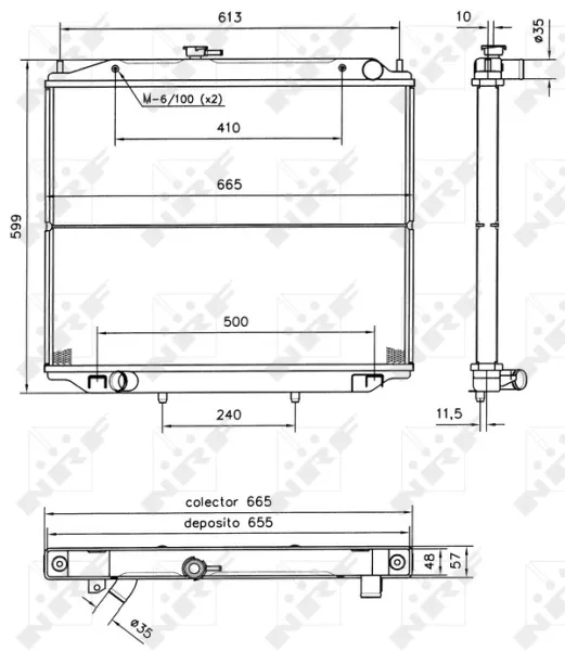 Radiador 52238 NRF