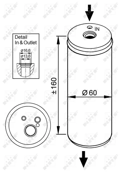 Filtro deshidratador 33296 NRF