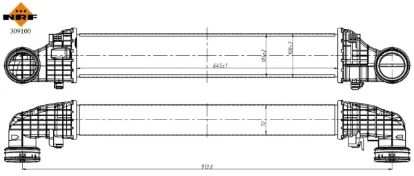 Intercooler 309100 NRF