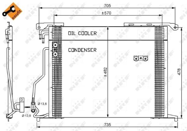 Condensador aire acondicionado 35578 NRF