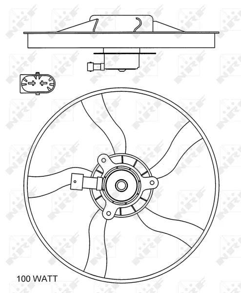 Ventilador del motor 47070 NRF