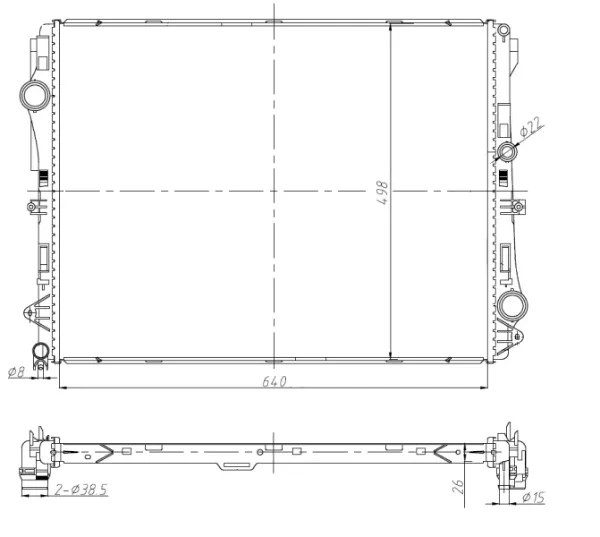 Radiador 50041 NRF