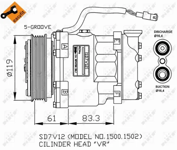 Compresor climatizador para Citroen Saxo  S0, S1