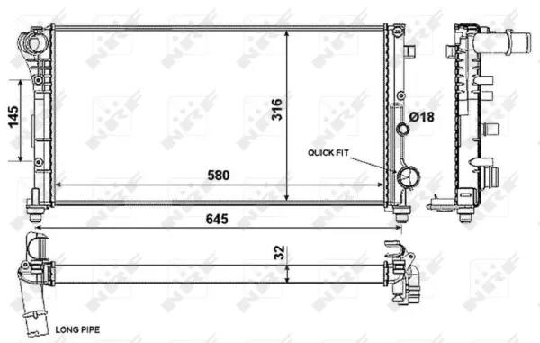 Radiador 58376 NRF