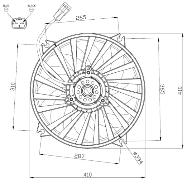 Ventilador del motor 47962 NRF