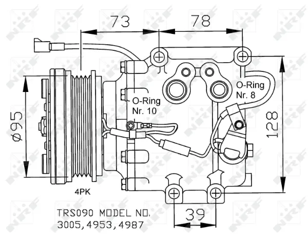 Compresor de aire acondicionado Mazda 323 F V