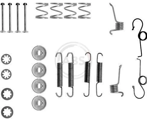 Kit de montaje de zapatas de freno traseras Ford Fiesta Mk1