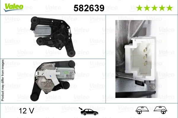 Motor limpiaparabrisas, trasera 582639 VALEO