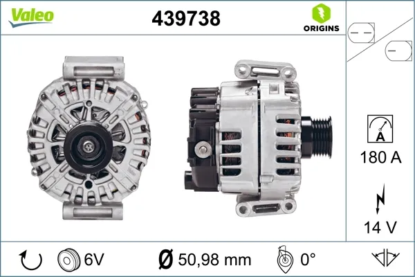 Alternador 439738 VALEO