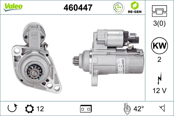 Motor de arranque 460447 VALEO