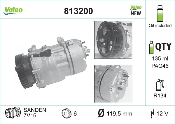 813200 VALEO compresor de aire acondicionado