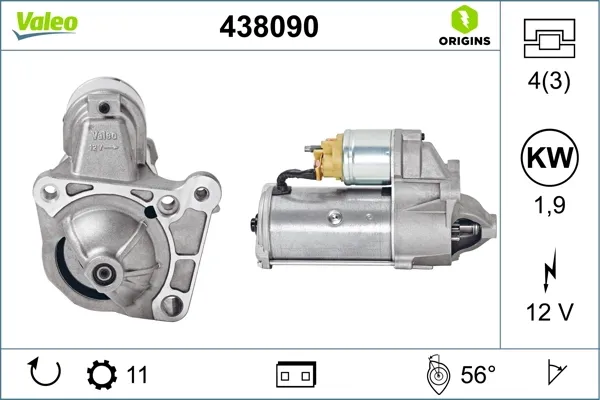 Motor de arranque 438090 VALEO