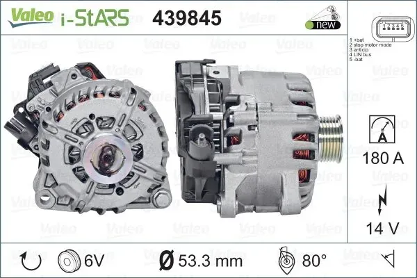 Alternador 439845 VALEO