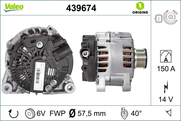 Alternador 439674 VALEO