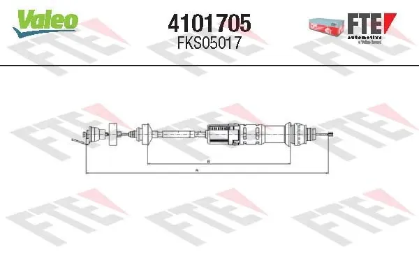 Cable de embrague 4101705 VALEO