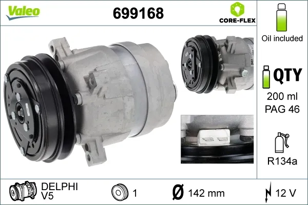 Compresor de aire acondicionado 699168 VALEO