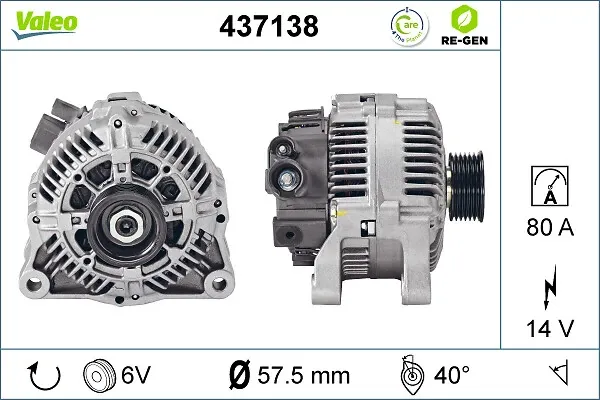 Alternador 437138 VALEO