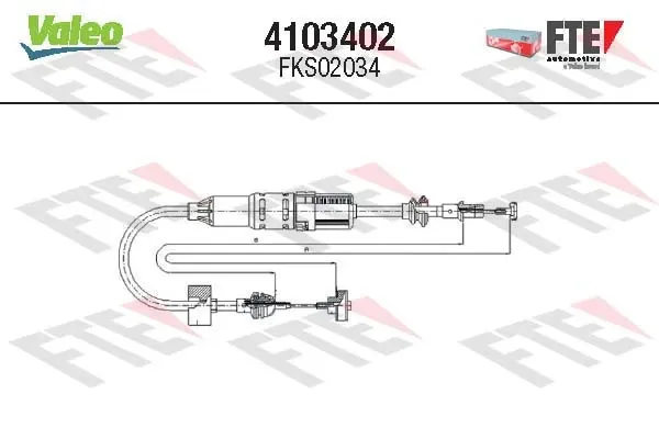 Cable de embrague 4103402 VALEO