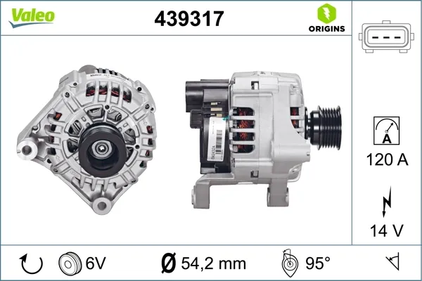 Alternador 439317 VALEO