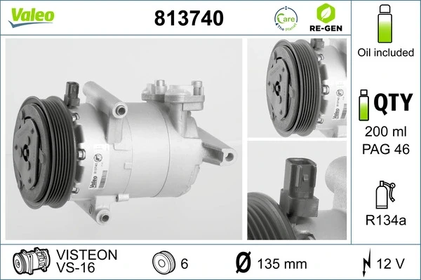813740 VALEO compresor de aire acondicionado