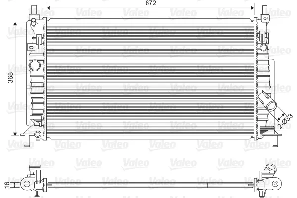 Radiador 701613 VALEO