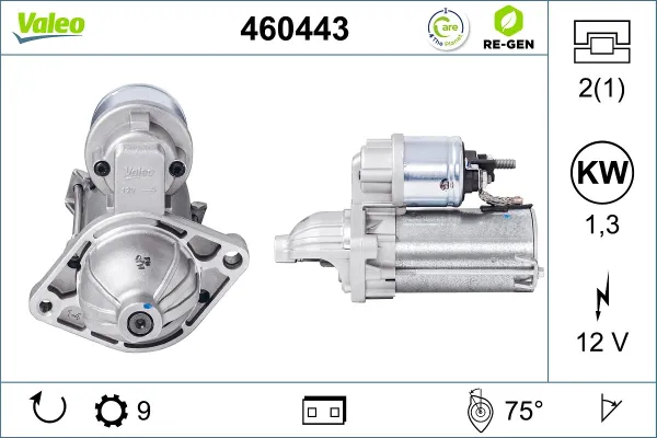 Motor de arranque 460443 VALEO