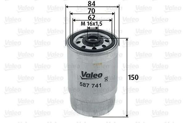 Filtro de combustible 587741 VALEO