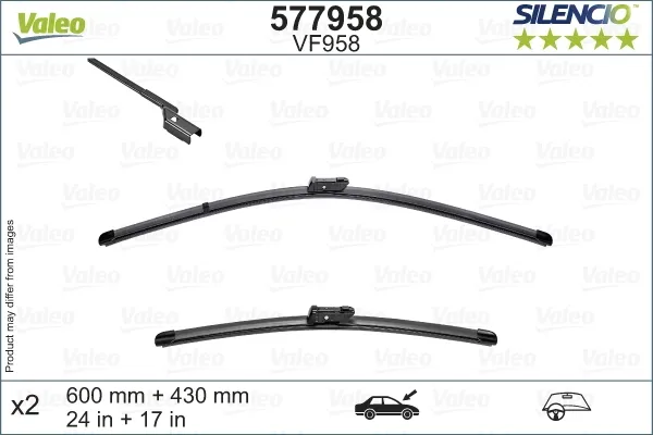 Limpiaparabrisas delanteras 577958 VALEO