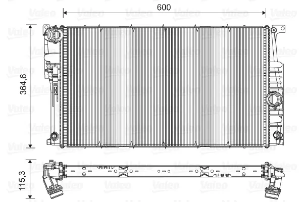 Radiador 735455 VALEO