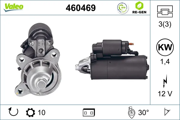 Motor de arranque 460469 VALEO