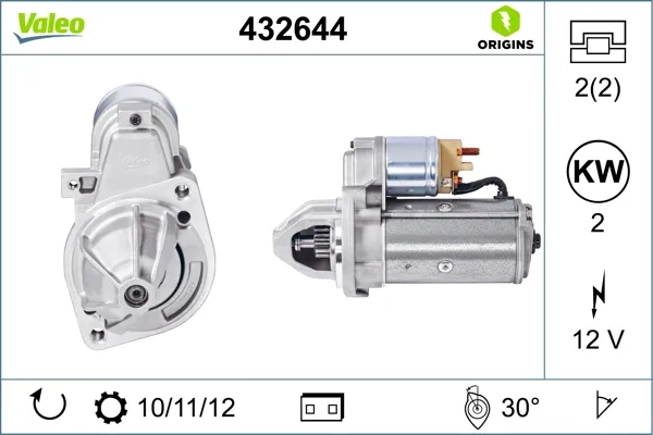 Motor de arranque 432644 VALEO