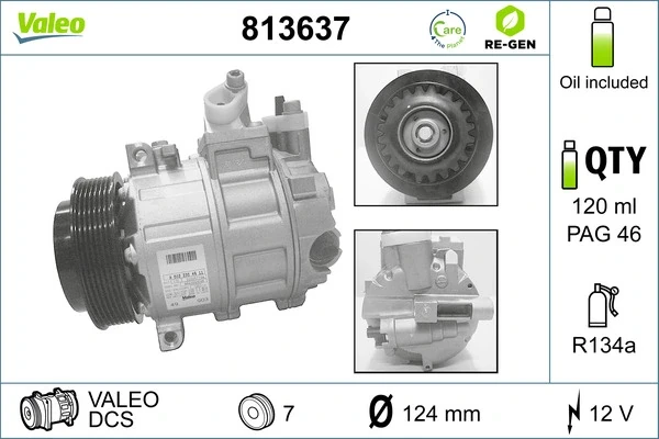 813637 VALEO compresor de aire acondicionado