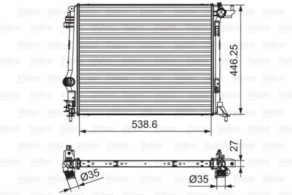 Radiador 701662 VALEO