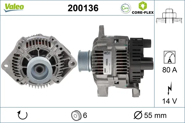 Alternador 200136 VALEO