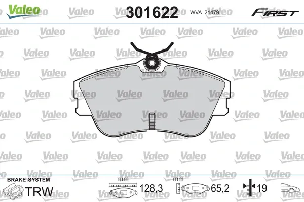 Pastillas de freno 301622 VALEO