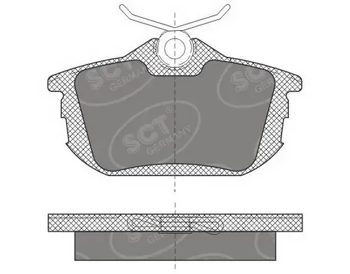 Pastillas de freno traseras SP608PR SCT