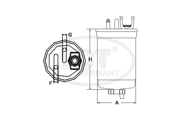 Filtro combustible 057127401A VAG