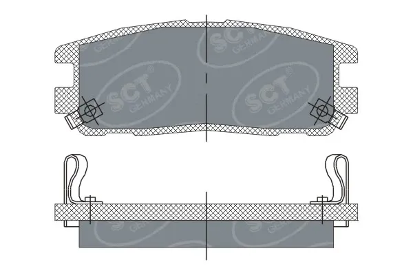 Pastillas de freno traseras SP248PR SCT