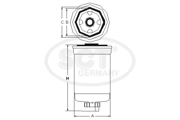 Filtro de combustible ST355 SCT