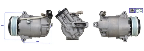 Compresor de aire acondicionado Opel Astra G (F35)