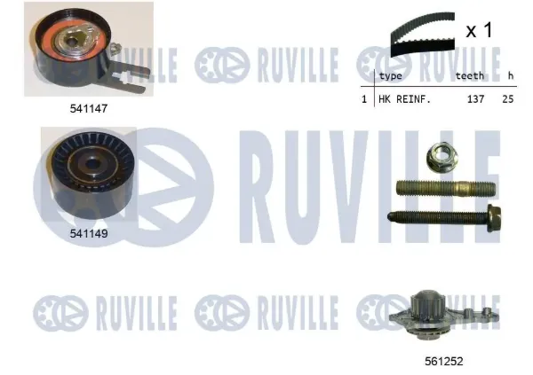 Kit de distribución 5500581 Ruville