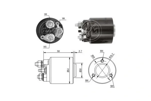 Solenoide de arranque ZM591 ERA