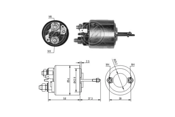 Solenoide de arranque ZM597 ERA