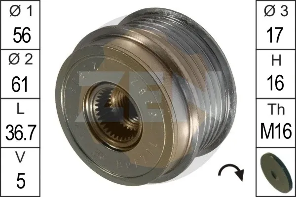 Polea alternador ZN5382 ERA