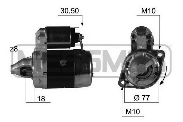 Motor de arranque 220382A ERA