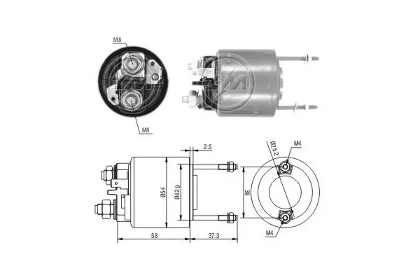 Solenoide de arranque ZM592 ERA