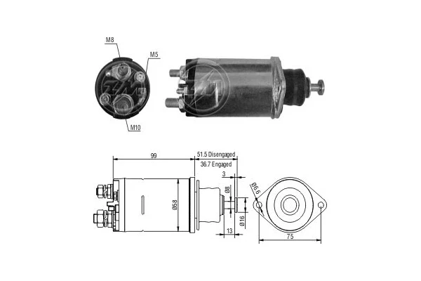 Interruptor magnético, estárter ZM805 ERA