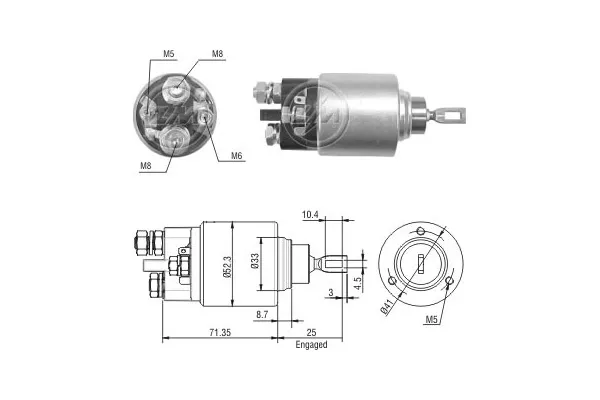 Solenoide de arranque ZM378 ERA