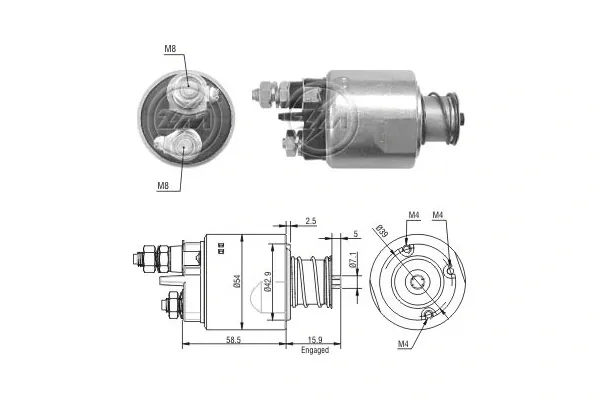 Solenoide de arranque ZM1495 ERA
