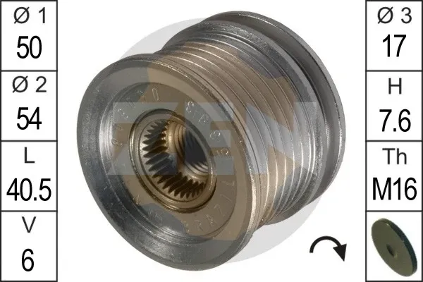 Polea alternador ZN5393 ERA